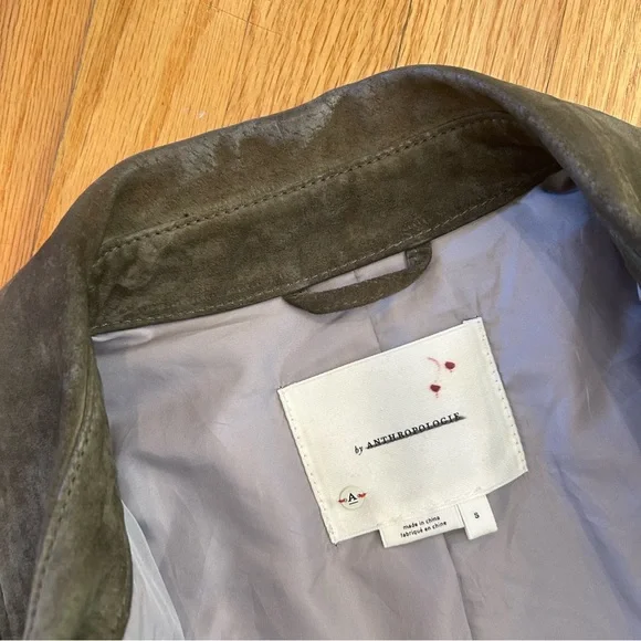 Anthropologie Green Leather Jacket - Picture 8 of 9